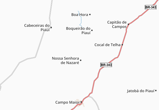 Karte Stadtplan Nossa Senhora de Nazaré