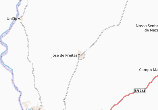 Karte Stadtplan José de Freitas