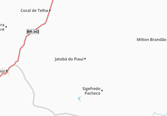 Kaart Plattegrond Jatobá do Piauí