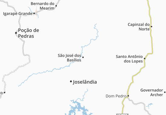 Karte Stadtplan São José dos Basílios