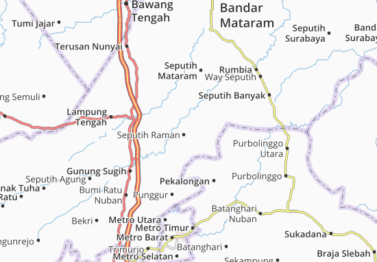 Karte Stadtplan Seputih Raman