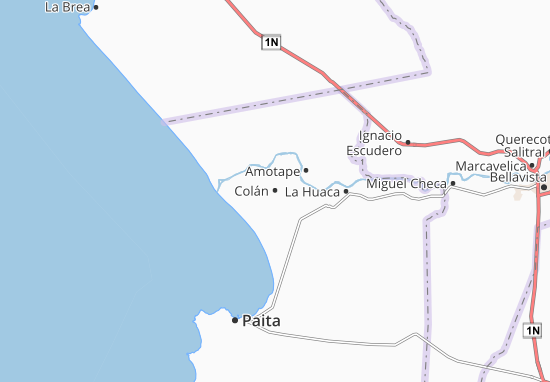 Karte Stadtplan Colán
