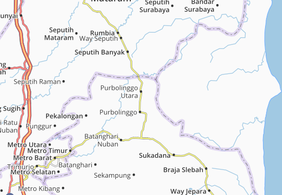 Karte Stadtplan Purbolinggo Utara