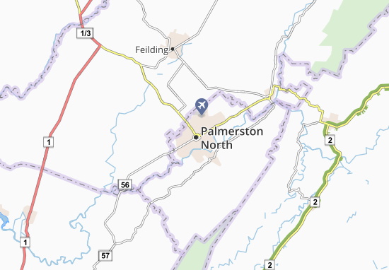 Kaart Plattegrond Palmerston North