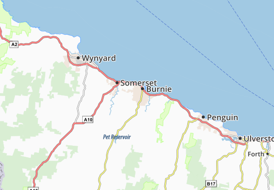 Mapa Burnie