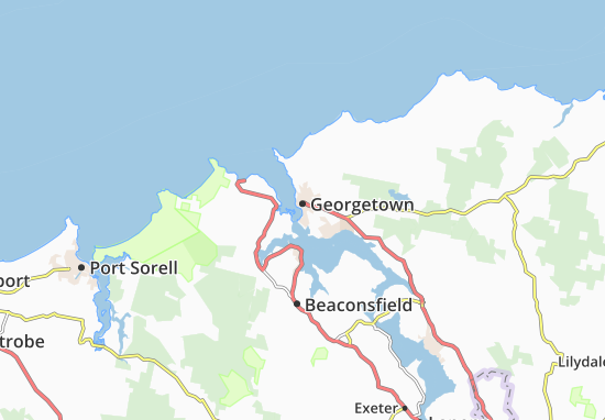 Karte Stadtplan Georgetown