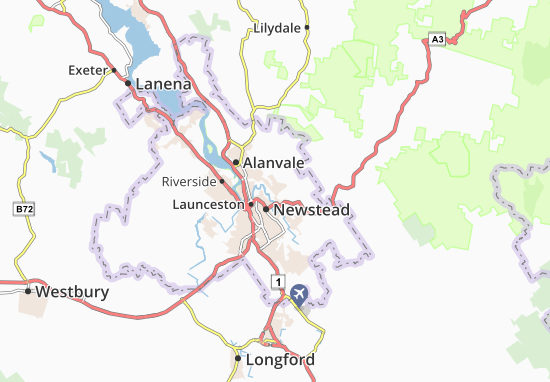 Mapa Newstead