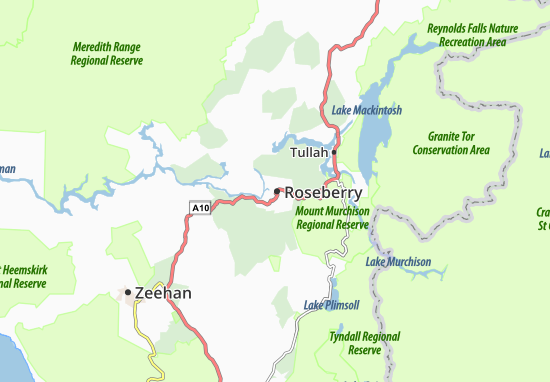Karte Stadtplan Roseberry
