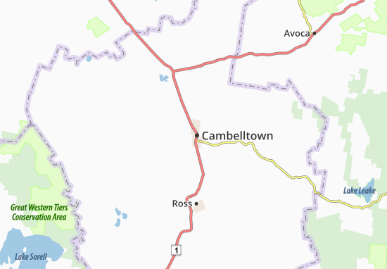 Karte Stadtplan Cambelltown