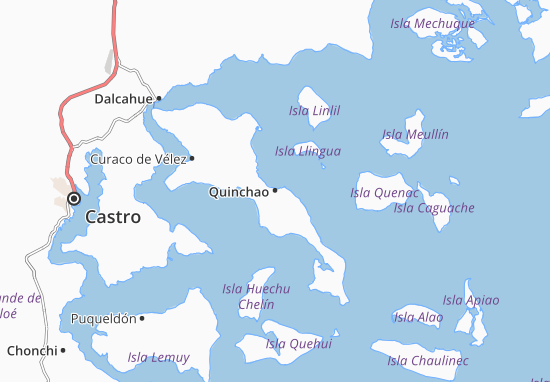 Karte Stadtplan Quinchao