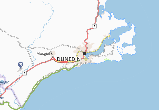 Karte Stadtplan Dunedin