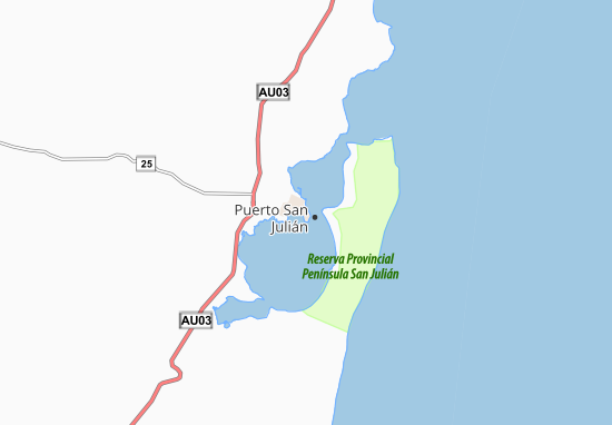 Kaart Plattegrond Puerto San Julián