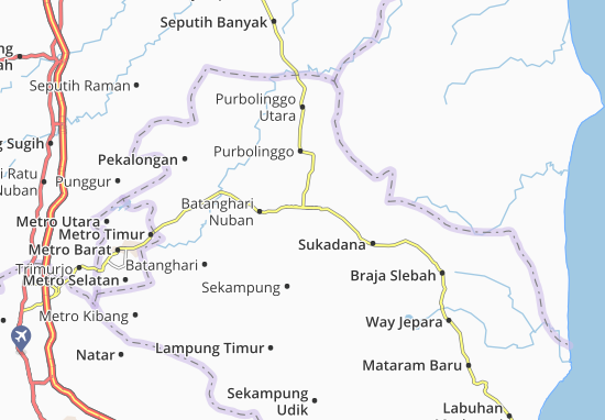 Karte Stadtplan Sukadana