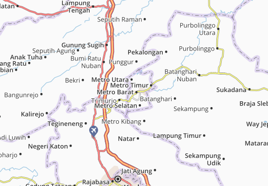 Karte Stadtplan Metro Barat