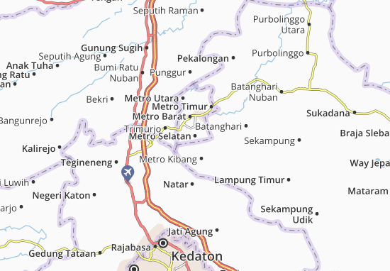 Karte Stadtplan Metro Selatan