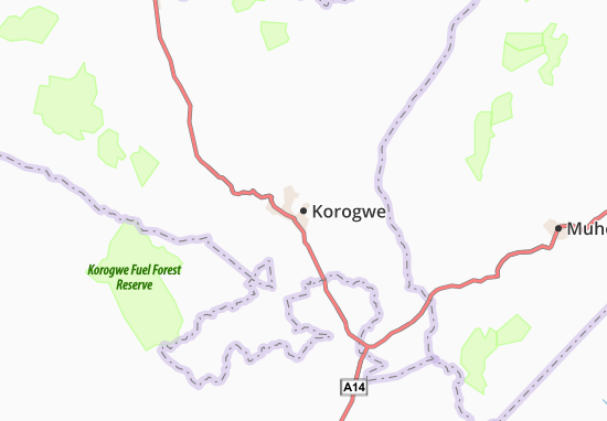 Karte Stadtplan Korogwe