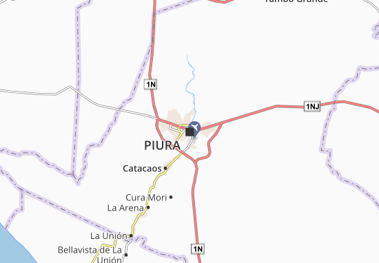 Kaart Plattegrond Piura