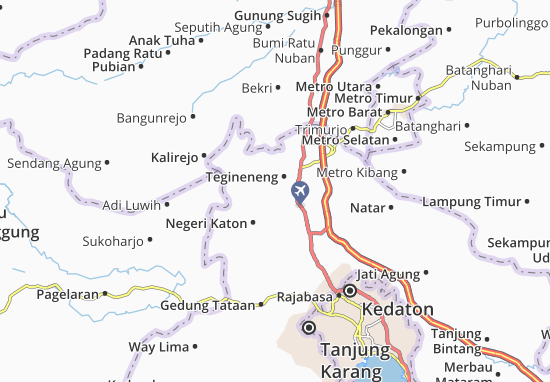 Karte Stadtplan Tegineneng