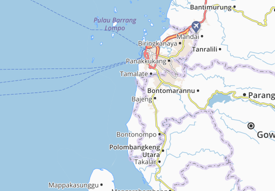 Kaart Plattegrond Galesong Utara