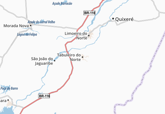 Kaart Plattegrond Tabuleiro do Norte