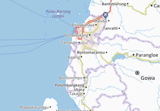 Karte Stadtplan Bajeng