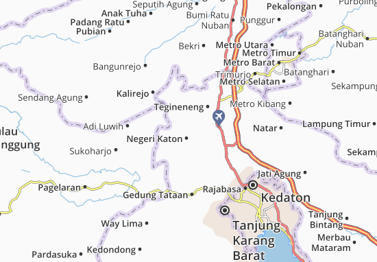 Negeri Katon Map