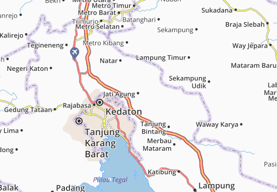Karte Stadtplan Jati Agung