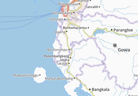 Karte Stadtplan Bontonompo