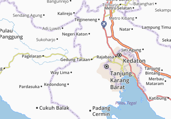 Karte Stadtplan Gedung Tataan