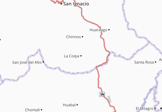 Kaart Plattegrond La Coipa