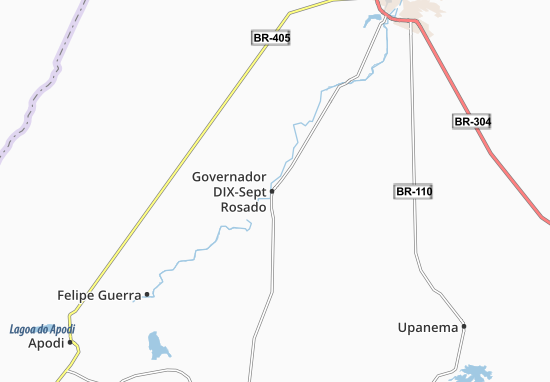 Governador DIX-Sept Rosado Map