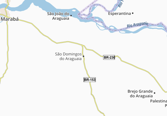 Karte Stadtplan São Domingos do Araguaia