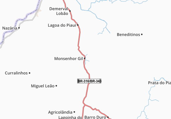 Mapa Monsenhor Gil