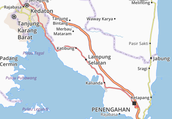 Kaart Plattegrond Lampung Selatan