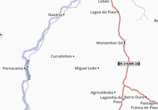Karte Stadtplan Curralinhos