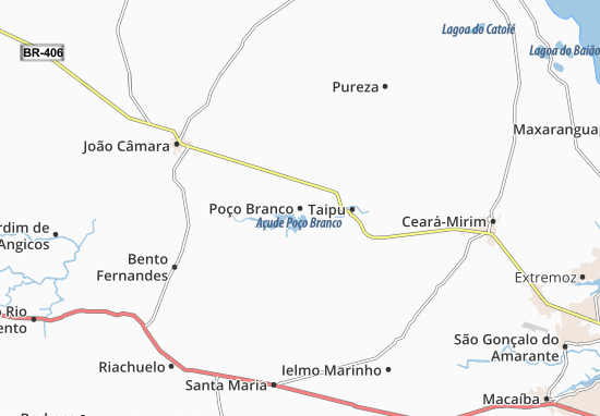 Karte Stadtplan Poço Branco