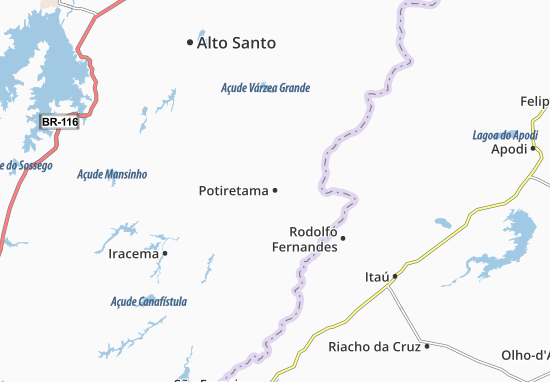 Potiretama Map
