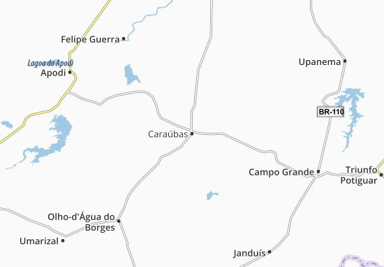 Kaart Plattegrond Caraúbas
