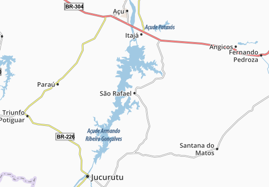 Kaart Plattegrond São Rafael
