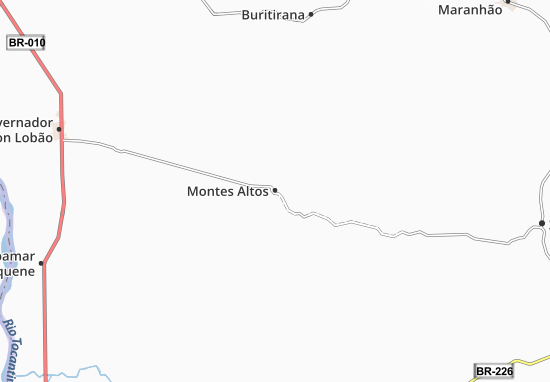 Karte Stadtplan Montes Altos