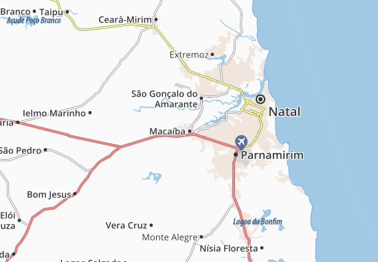 Karte Stadtplan Macaíba