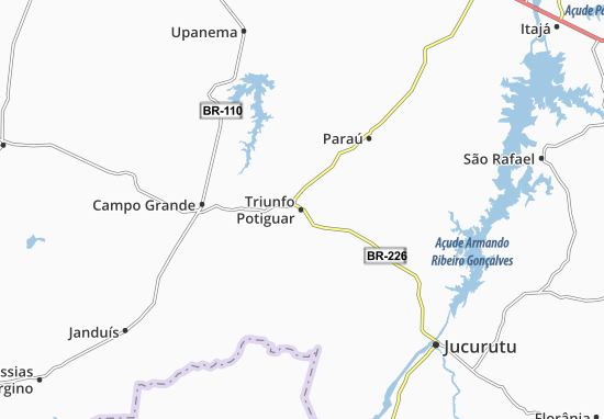 Karte Stadtplan Triunfo Potiguar