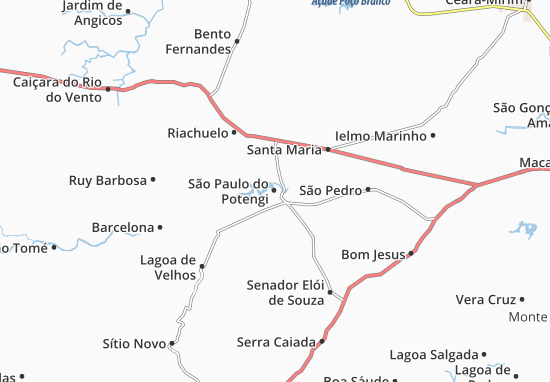 Karte Stadtplan São Paulo do Potengi