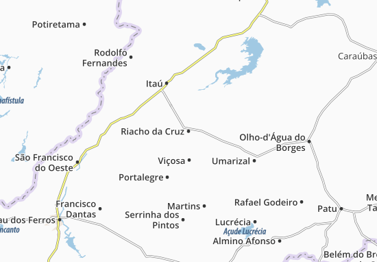 Karte Stadtplan Riacho da Cruz