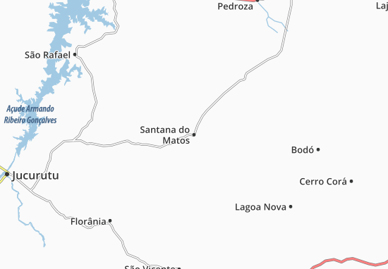 Santana do Matos Map
