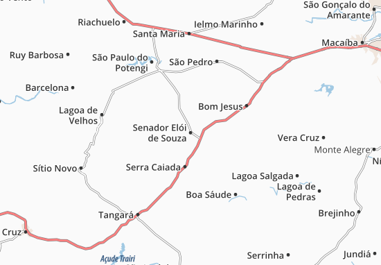 Karte Stadtplan Senador Elói de Souza