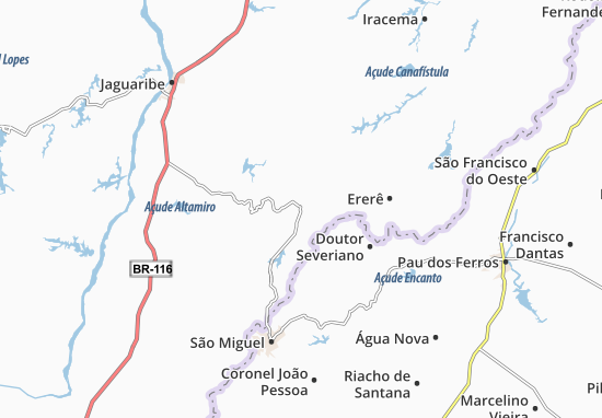 Karte Stadtplan Pereiro