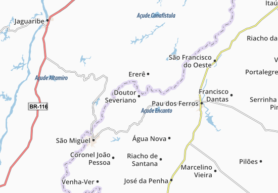 Karte Stadtplan Doutor Severiano