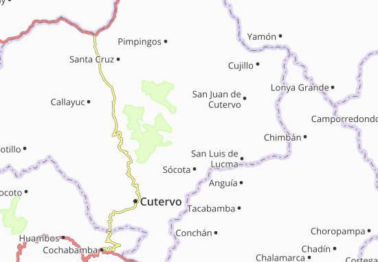 Karte Stadtplan San Andrés de Cutervo