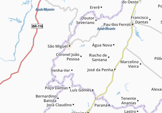 Mapa Coronel João Pessoa